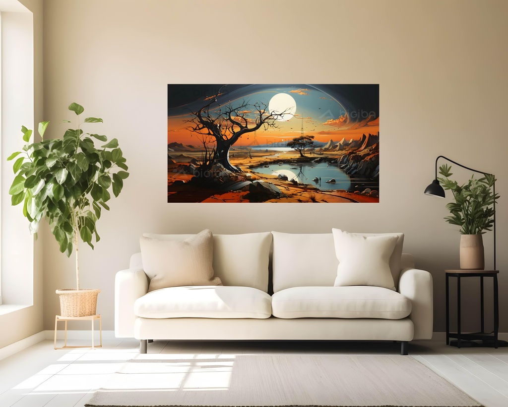 Desert Oasis Twilight