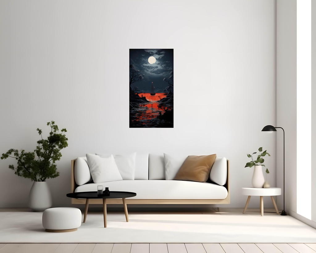 Crimson Moonlit Voyage