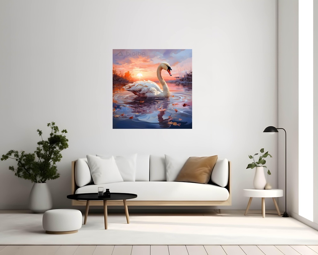 Swan Serenade at Sunset