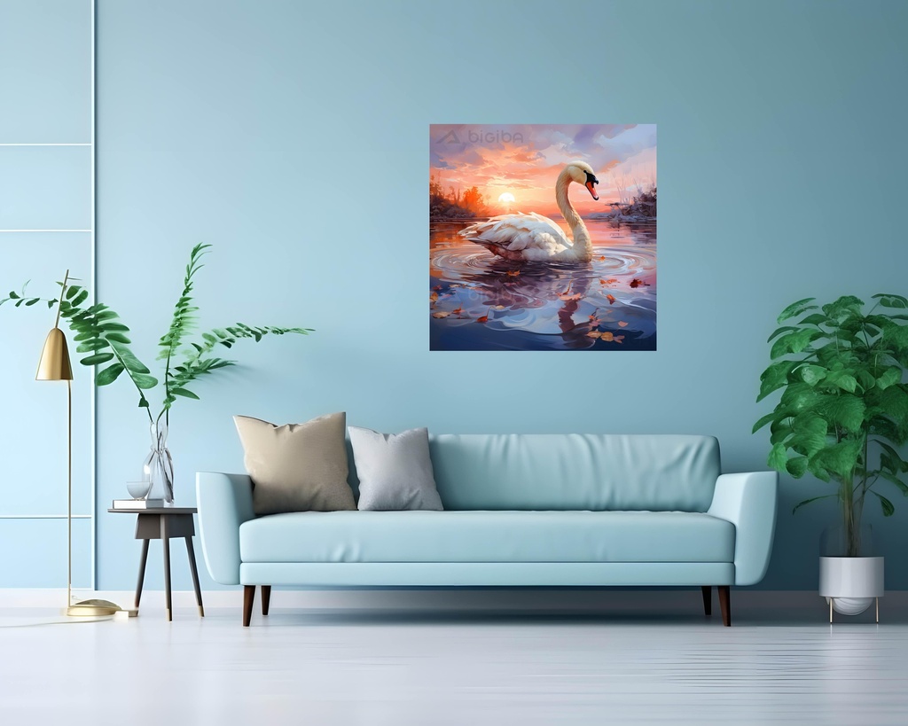 Swan Serenade at Sunset