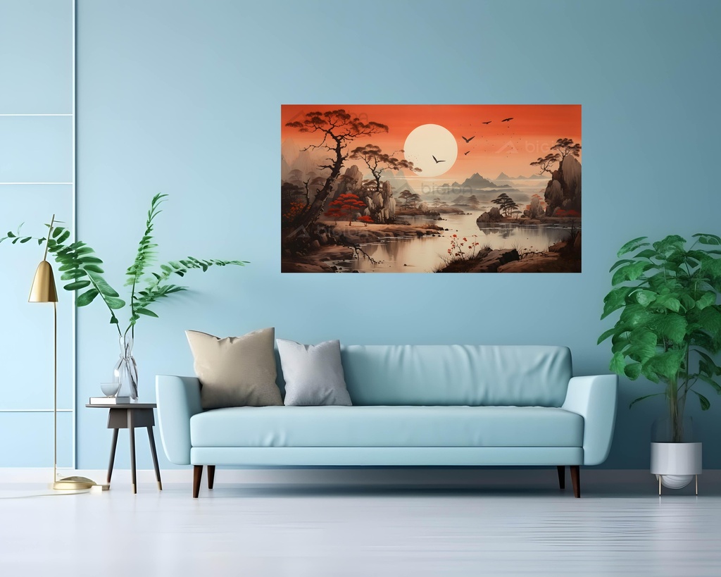 Crimson Dusk Tranquility