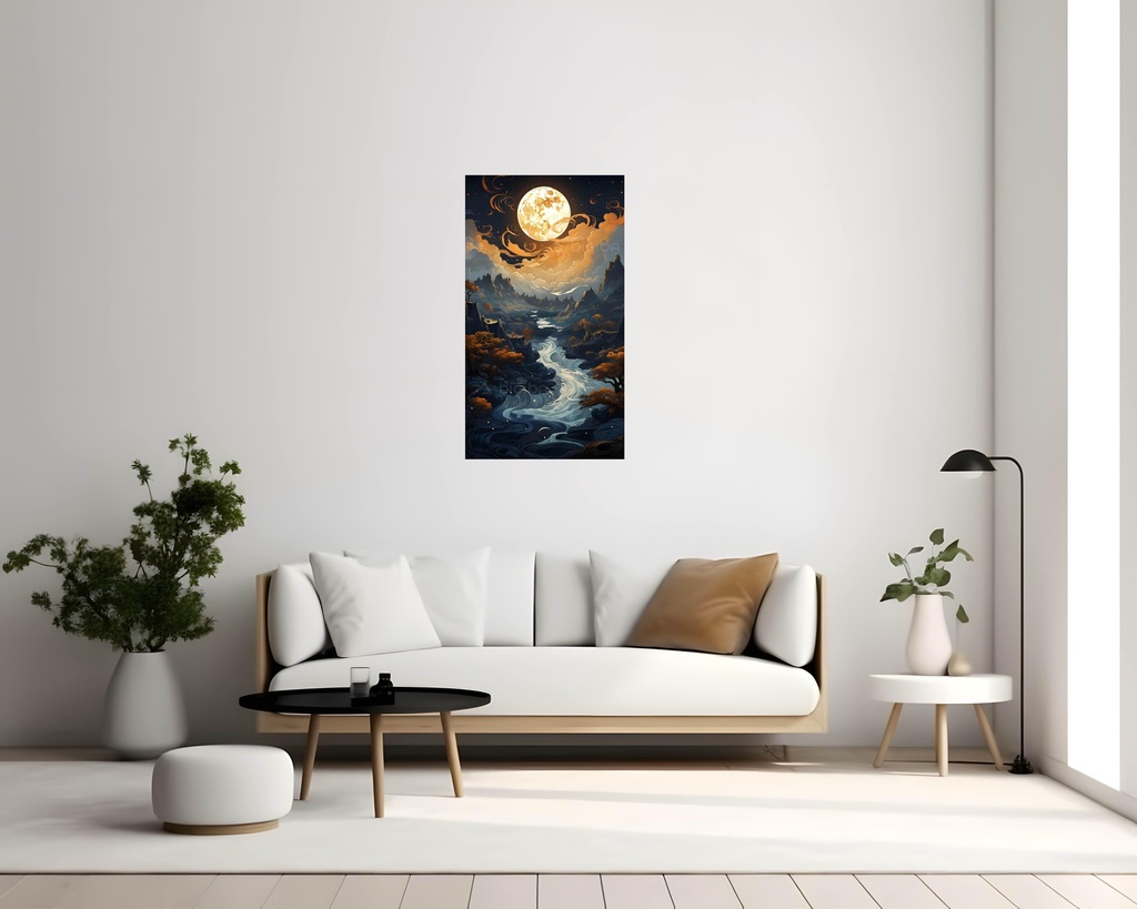 Lunar Serenade Over Mystic River