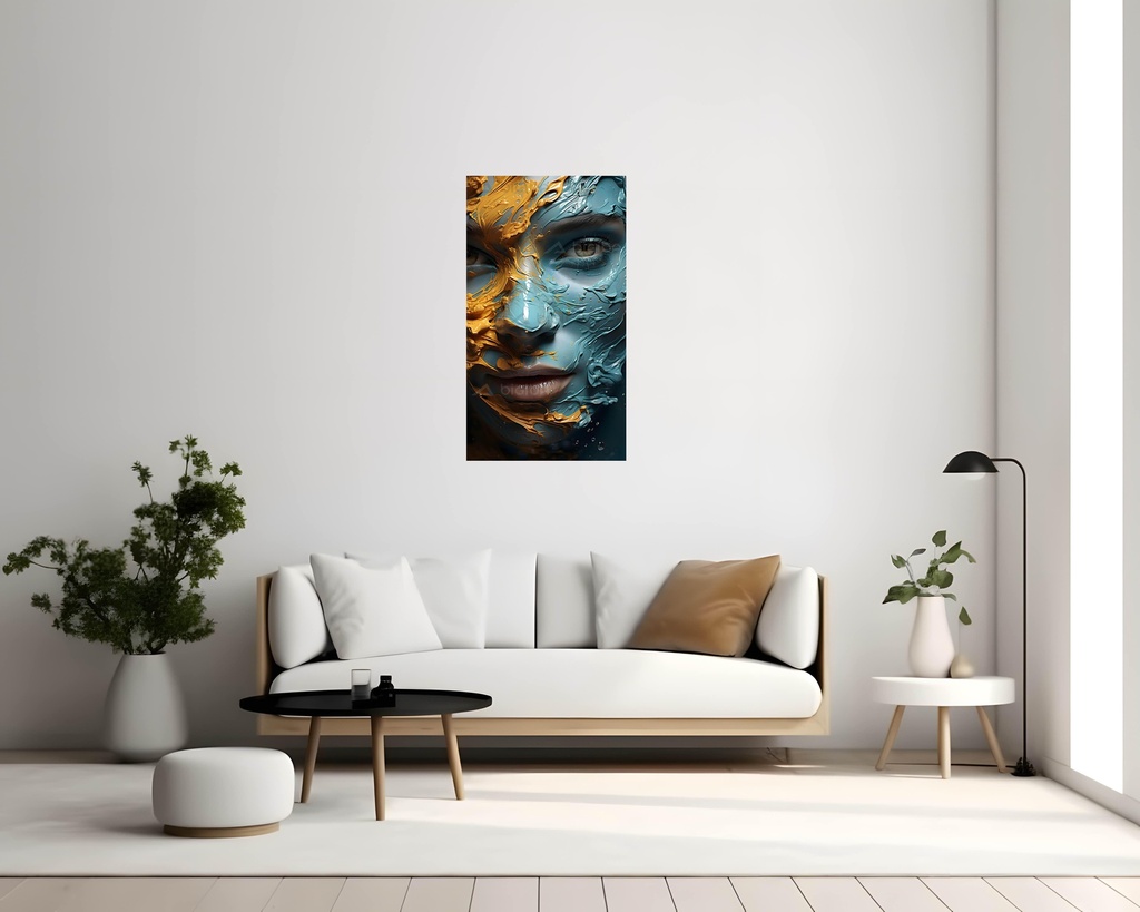 Azure Gaze: A Liquid Artistry