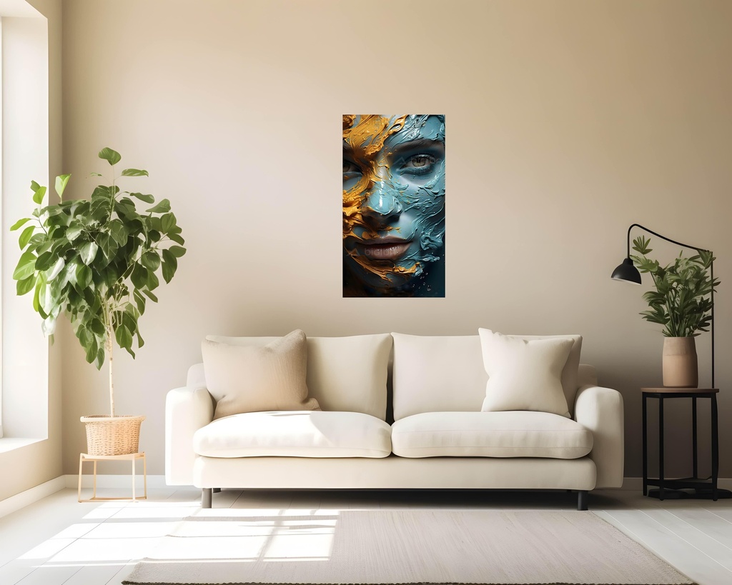 Azure Gaze: A Liquid Artistry