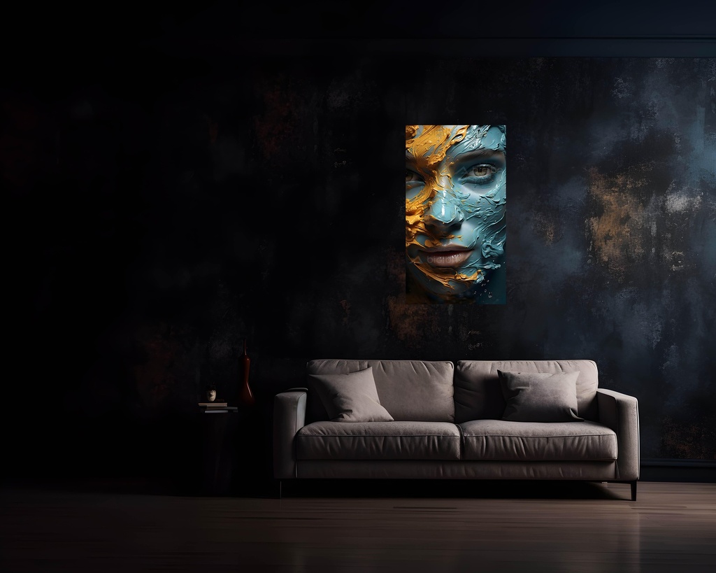Azure Gaze: A Liquid Artistry