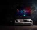 Cosmic Orbs on Neon Grids