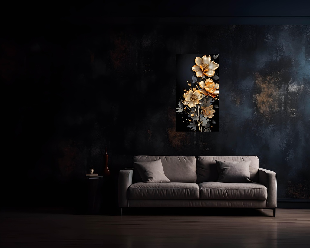 Golden Midnight Blooms