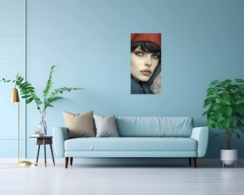 Mystic Gaze: Enigma in Blue
