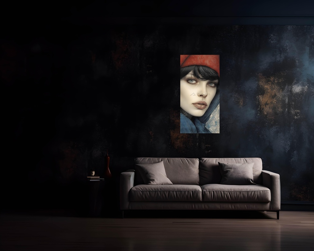 Mystic Gaze: Enigma in Blue