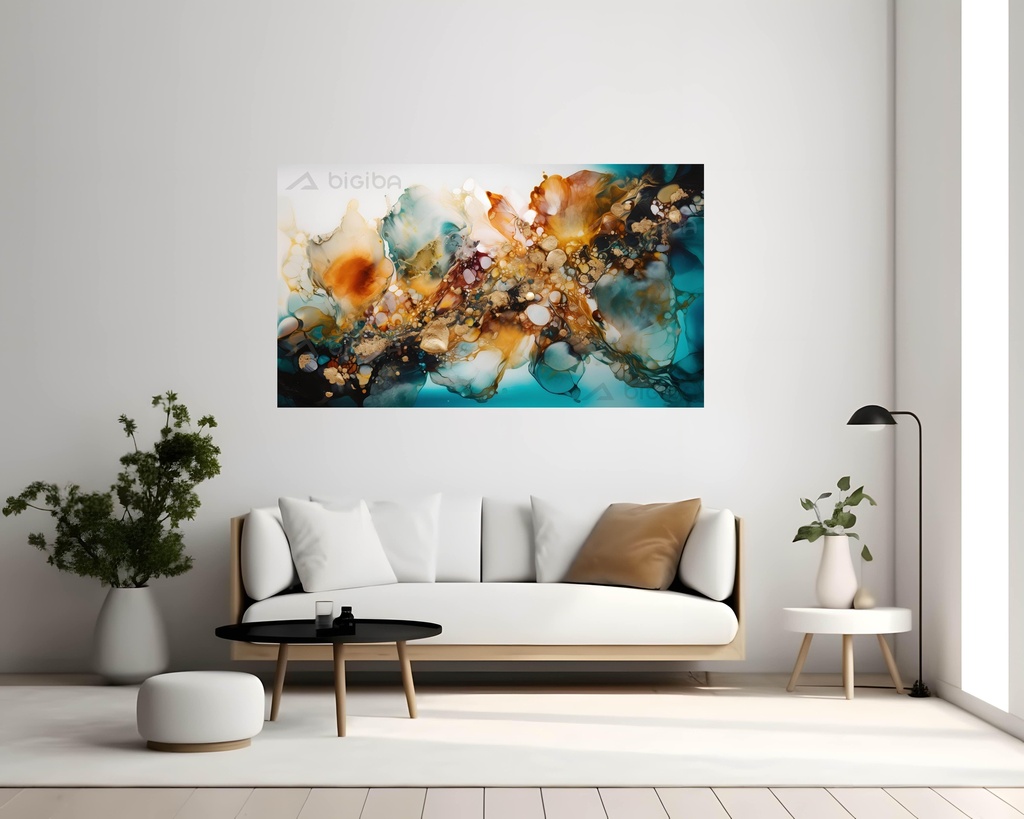 Aqua and Amber Symphony