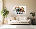 Spectrum Tusk: Majestic Watercolor Elephant
