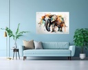 Spectrum Tusk: Majestic Watercolor Elephant