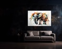 Spectrum Tusk: Majestic Watercolor Elephant