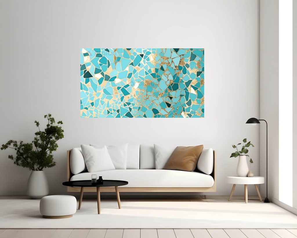 Azure Mosaic Elegance