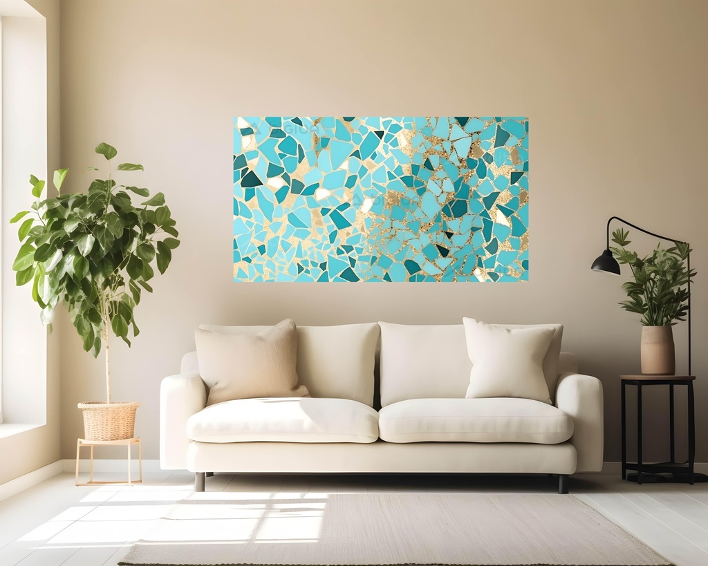 Azure Mosaic Elegance