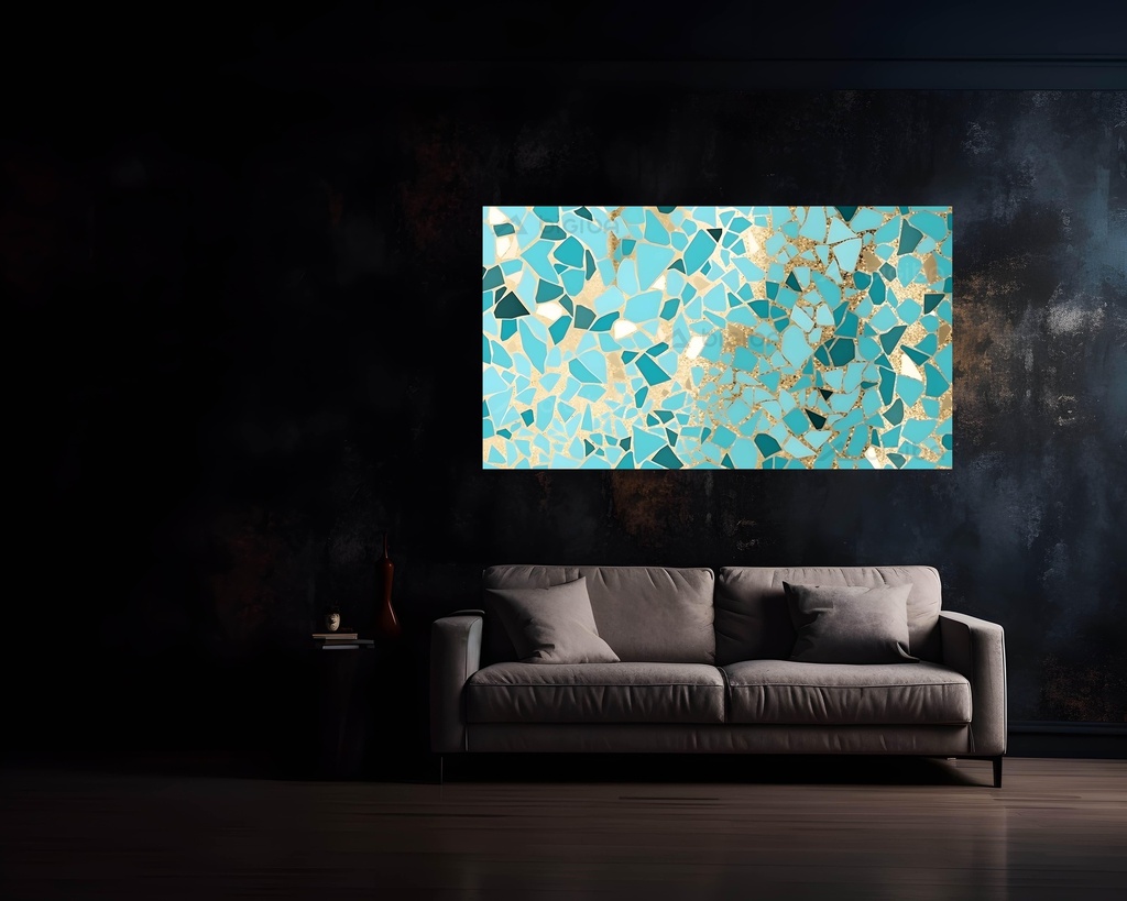 Azure Mosaic Elegance