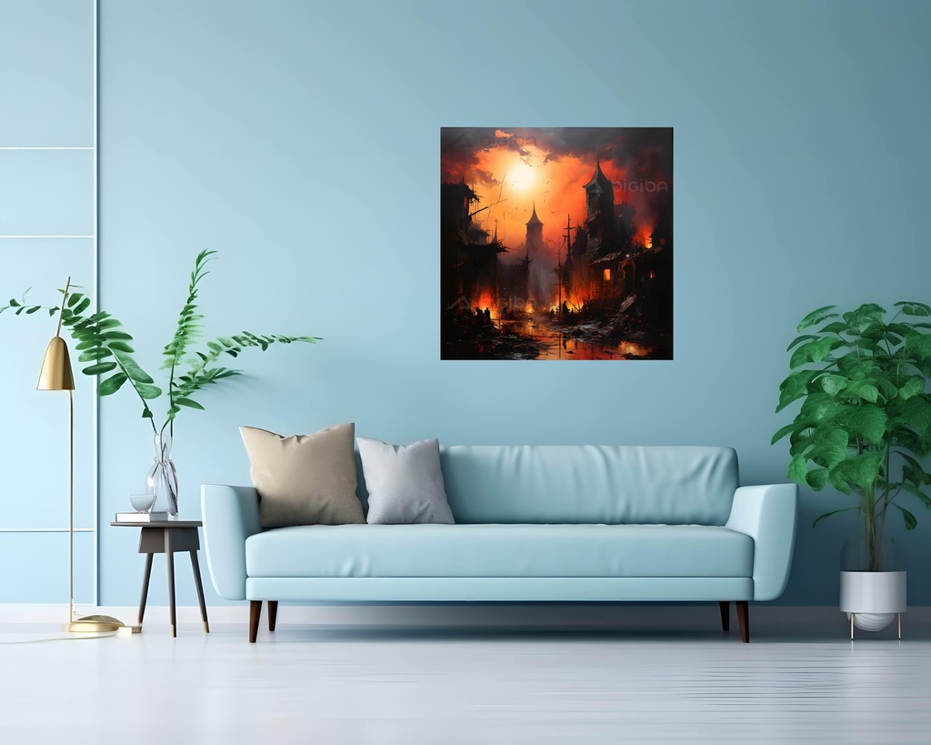 Dusk's Embrace Over Ruins