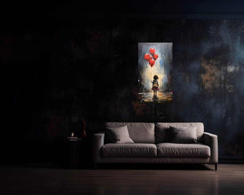 Red Balloons to the Rainy Sky