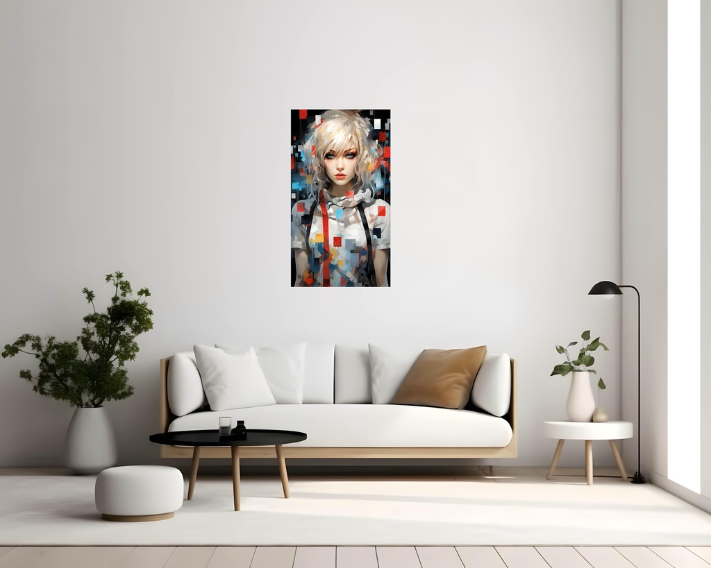 Digital Siren in Cubist Dreams