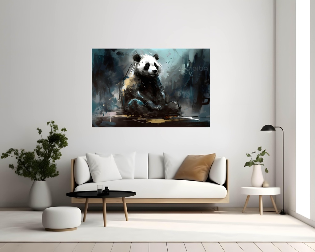 Panda's Pensive Portrait