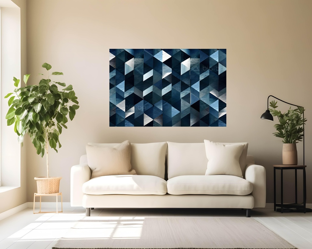 Azure Geometric Tapestry