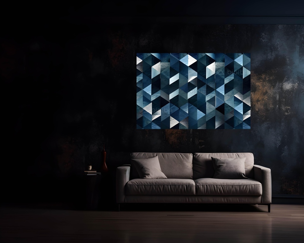 Azure Geometric Tapestry