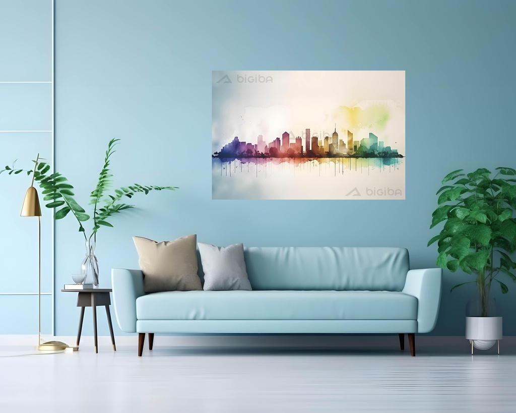 Urban Watercolor Dreamscape