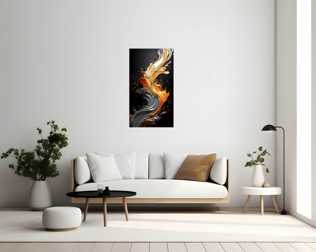 Liquid Gold and Silver Swirl