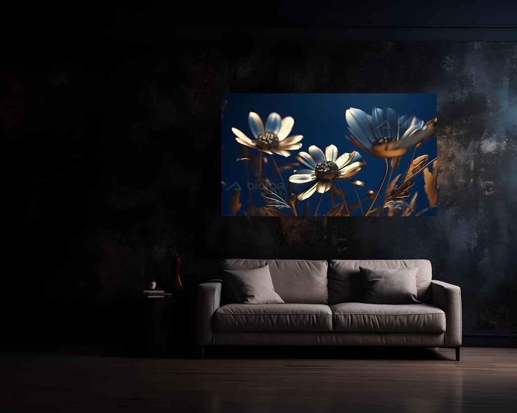Midnight Florals in Gold