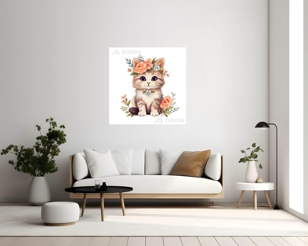 Floral Feline Elegance