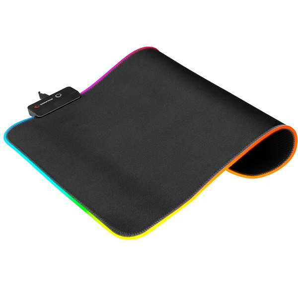 Rampage egérpad - mp-21 (252*328*3mm; fekete, rgb led)