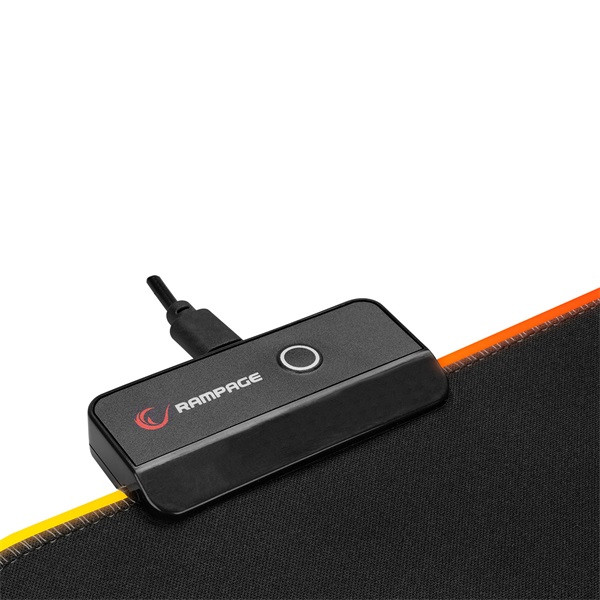 Rampage egérpad - mp-21 (252*328*3mm; fekete, rgb led)