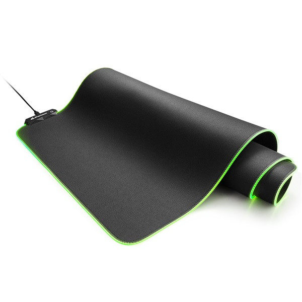 Sharkoon egérpad - 1337 gaming mat rgb v2 900 (900 x 425 x 3 mm, rgb led, lecsatlakoztatható usb kábel, fekete)
