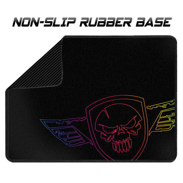 Spirit of gamer egérpad - darkskull mouse pad - king size (430 x 330 x 3mm; varrott szélek; fekete)