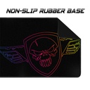 Spirit of gamer egérpad - darkskull mouse pad - ultra king size (800 x 300 x 5mm; varrott szélek; fekete)