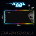 Spirit of gamer egérpad - darkskull rgb mouse pad xxxl (rgb háttérvilágítás, usb hub, 900 x 400 x 4mm; fekete)