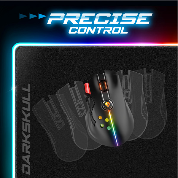 Spirit of gamer egérpad - darkskull rgb mouse pad xxxl (rgb háttérvilágítás, usb hub, 900 x 400 x 4mm; fekete)