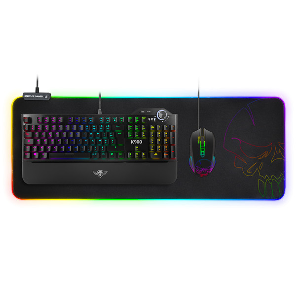 Spirit of gamer egérpad - rgb large (rgb háttérvilágítás, 800 x 300 x 4mm; fekete)