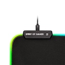 Spirit of gamer egérpad - rgb large (rgb háttérvilágítás, 800 x 300 x 4mm; fekete)