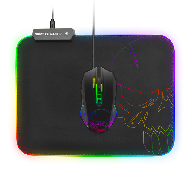 Spirit of gamer egérpad - rgb medium (rgb háttérvilágítás, 350 x 255 x 3mm; fekete)