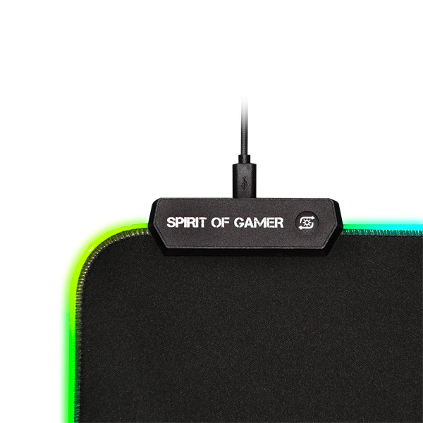 Spirit of gamer egérpad - rgb medium (rgb háttérvilágítás, 350 x 255 x 3mm; fekete)