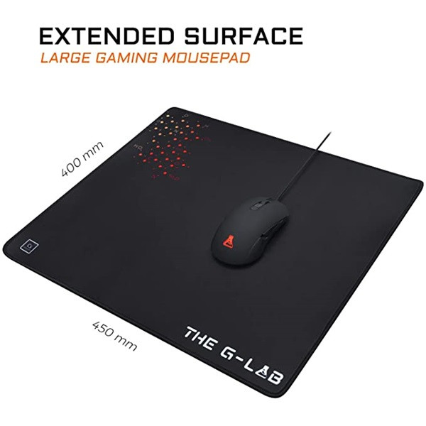 The g-lab egérpad - pad ceasium (450x400x3mm, vízálló, fekete,)