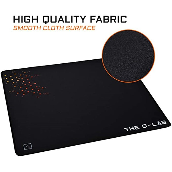 The g-lab egérpad - pad ceasium (450x400x3mm, vízálló, fekete,)