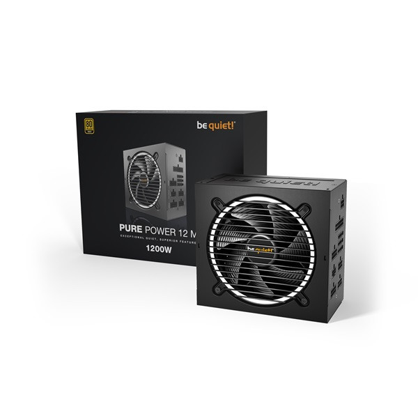 Be quiet! Tápegység 1200w - pure power 12 m (80+ gold, atx3.0, fekete)