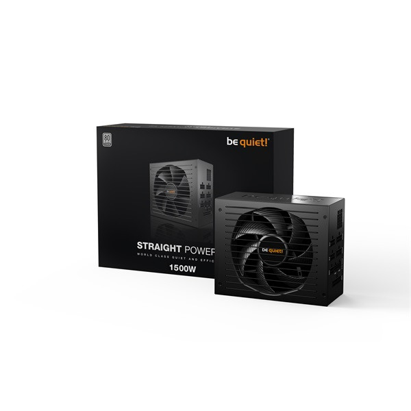 Be quiet! Tápegység 1500w - straight power 12 platinum (80+ platinum, atx3.0, moduláris, fekete)
