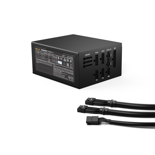 Be quiet! Tápegység 1500w - straight power 12 platinum (80+ platinum, atx3.0, moduláris, fekete)