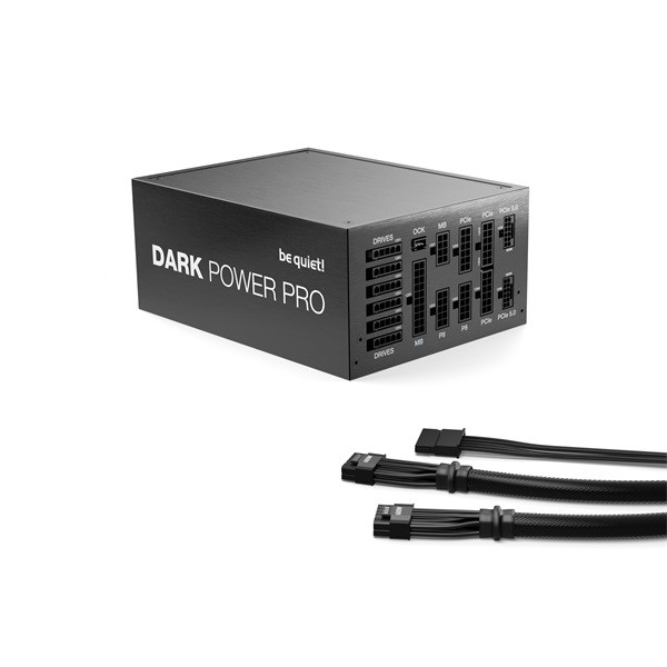 Be quiet! Tápegység 1600w - dark power pro 13 (80+ titanium, atx3.0, moduláris, fekete)