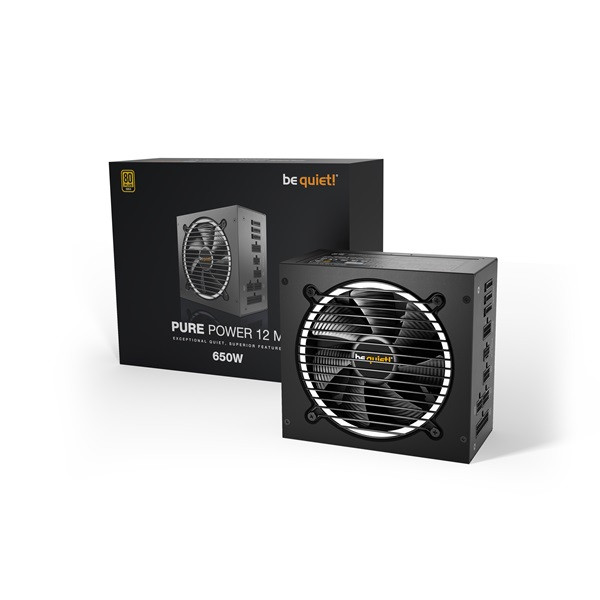 Be quiet! Tápegység 650w - pure power 12 m (80+ gold, atx3.0, fekete)