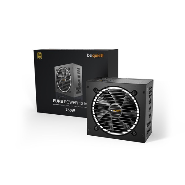 Be quiet! Tápegység 750w - pure power 12 m (80+ gold, atx3.0, fekete)