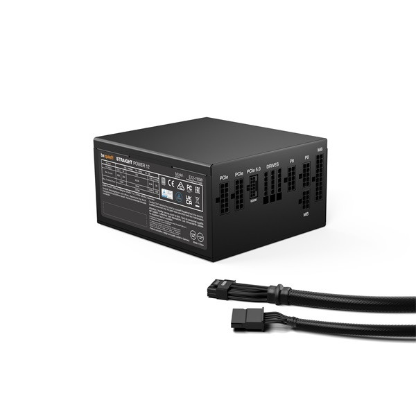 Be quiet! Tápegység 750w - straight power 12 platinum (80+ platinum, atx3.0, moduláris, fekete)